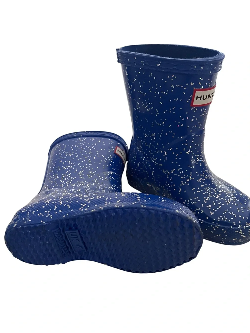 Hunter Kids Blue Speckle Rain Boots